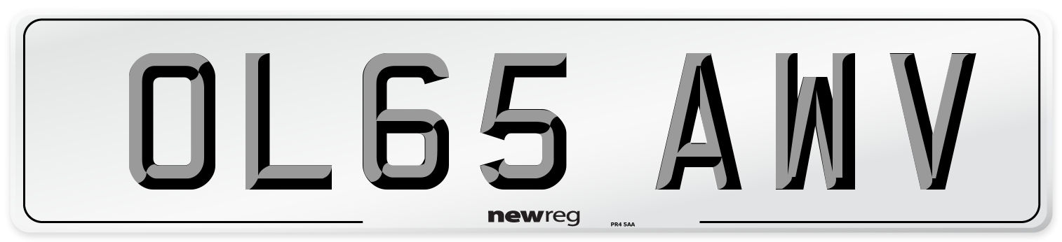 OL65 AWV Number Plate from New Reg